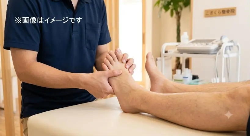 足部への手技アプローチイメージ