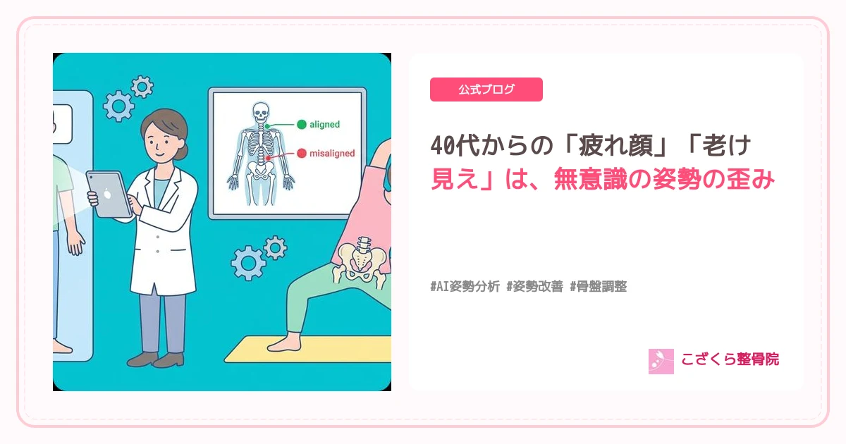 40代からの「疲れ顔」「老け見え」は、無意識の姿勢の歪みが原因かも？