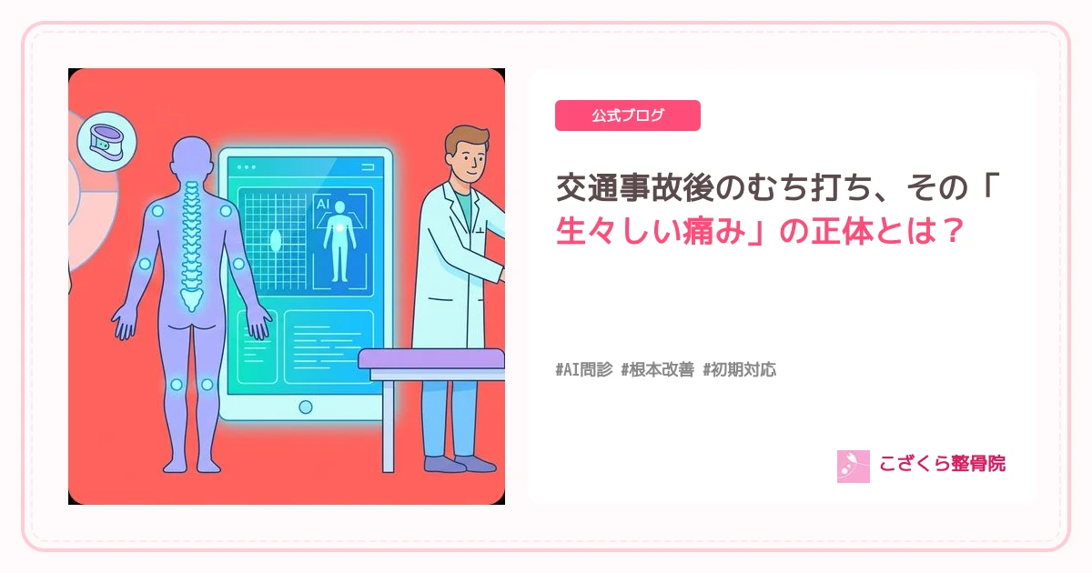 交通事故後のむち打ち、その「生々しい痛み」の正体とは？