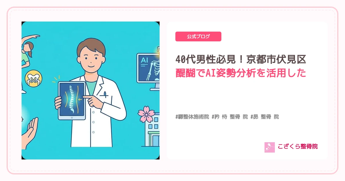 40代男性必見！京都市伏見区醍醐でAI姿勢分析を活用した猫背・腰痛改善「こざくら整骨院」